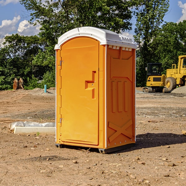 how often are the portable restrooms cleaned and serviced during a rental period in Pusheta OH